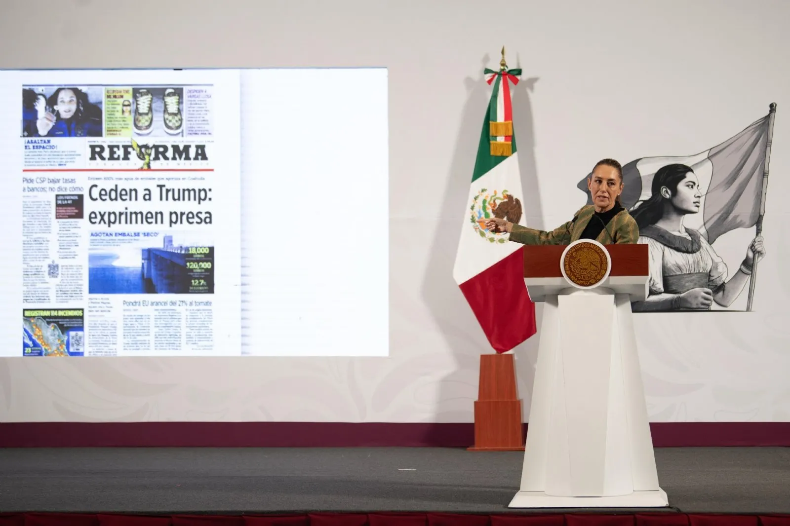 Es falso que México ceda ante Estados Unidos para darle más agua: Sheinbaum