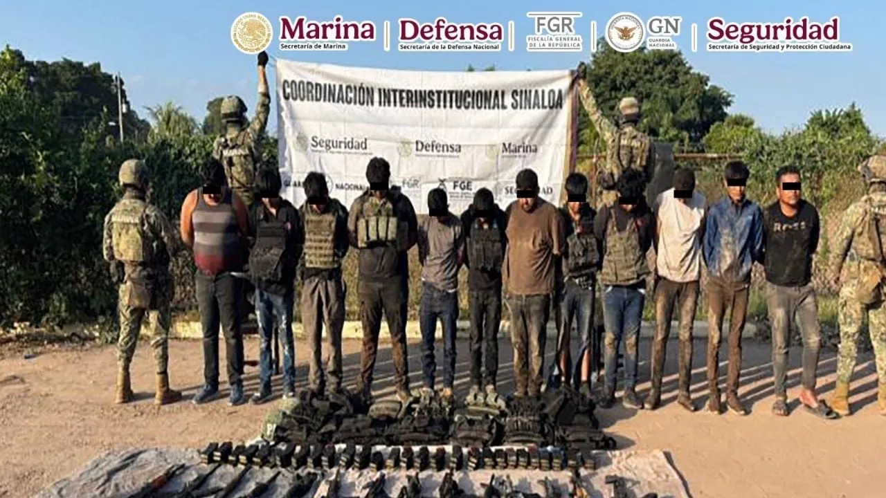 La Marina repele agresión y detiene a 13 sujetos en Navolato, Sinaloa