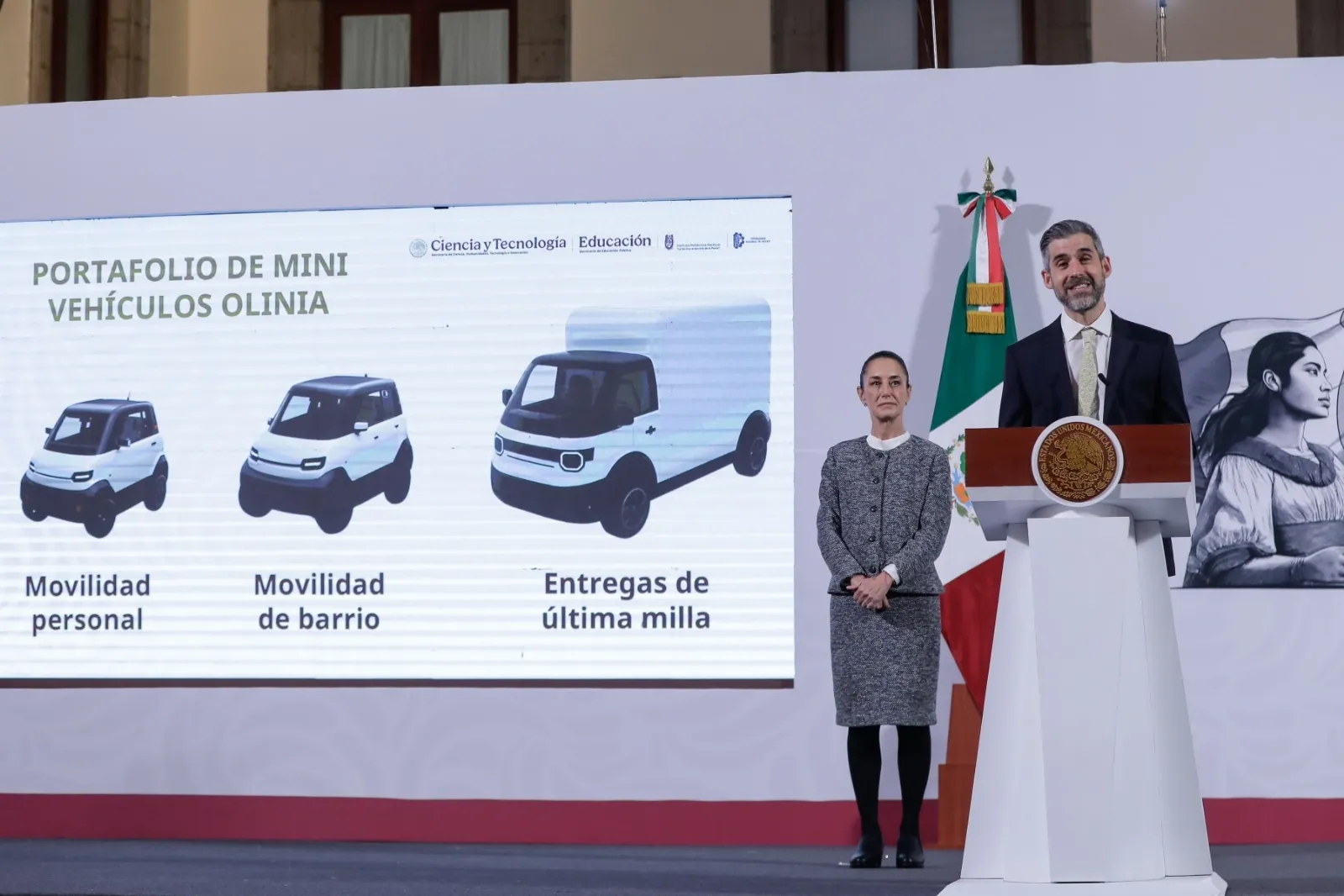 Sheinbaum presentó el proyecto Olinia, armadora de vehículos eléctricos a bajo costo