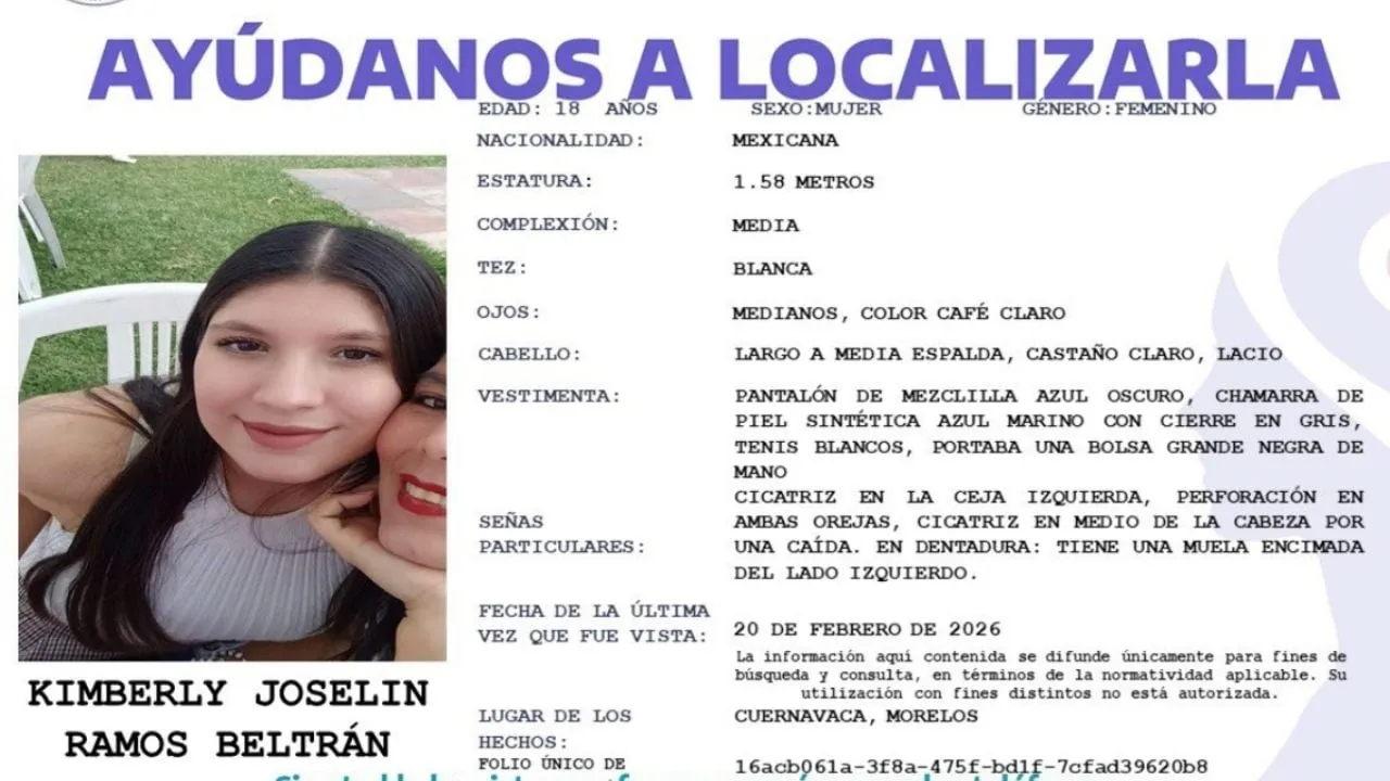 Fiscalía de Morelos confirma que cuerpo hallado sin vida es de Kimberly Ramos