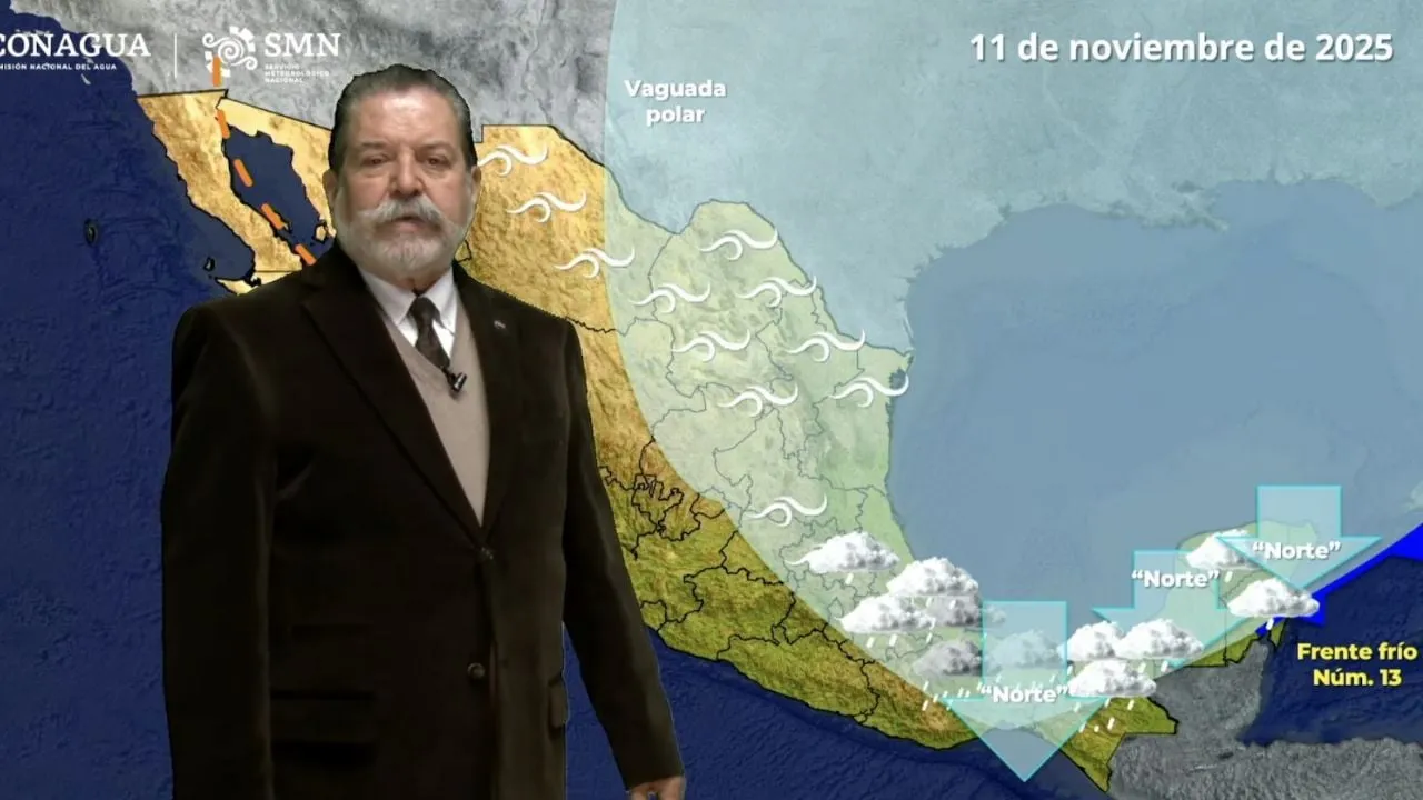 Congelará la masa de aire ártico del frente frío 13 a los siguientes estados el martes