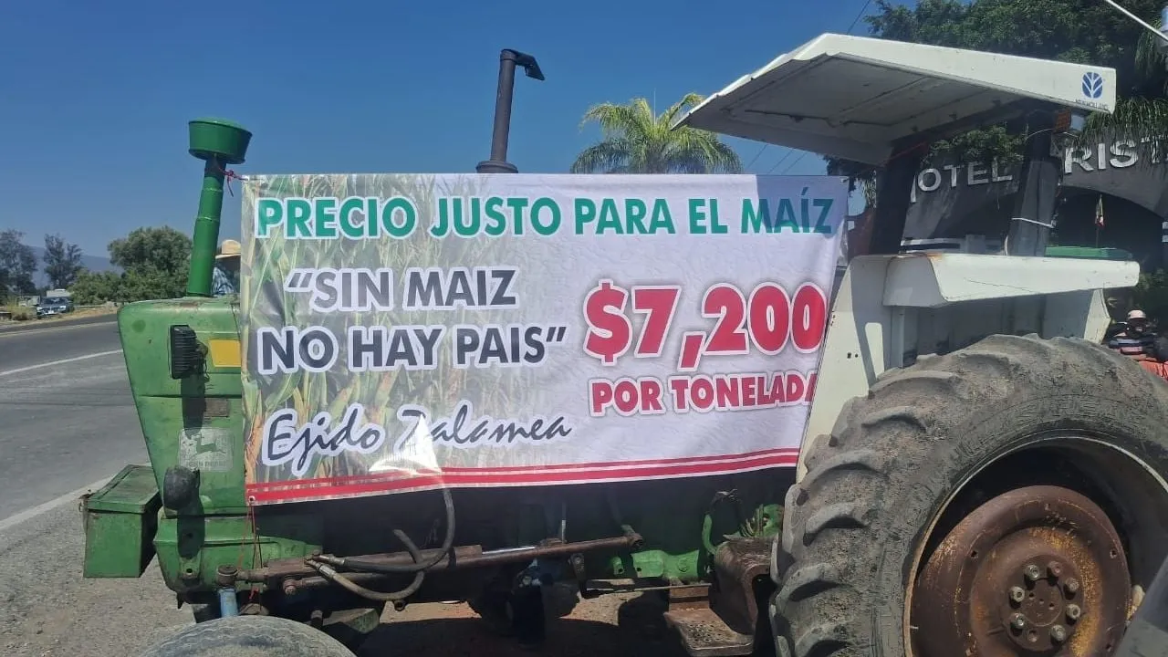 Maiceros en Jalisco rechazan pago de 6 mil pesos por tonelada; advierten que seguirán los bloqueos