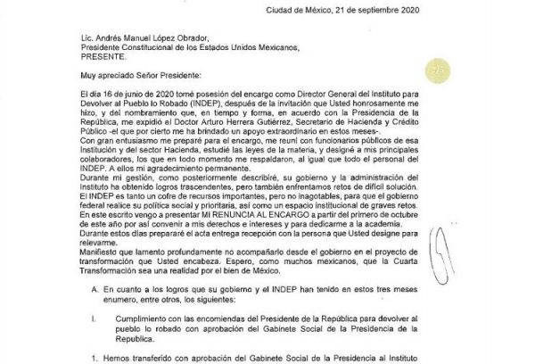 Jaime Cardenas aún titular del Instituto para Devolver al Pueblo lo Robado manifestó que dentro del INDEP existen actos de corrupción. 